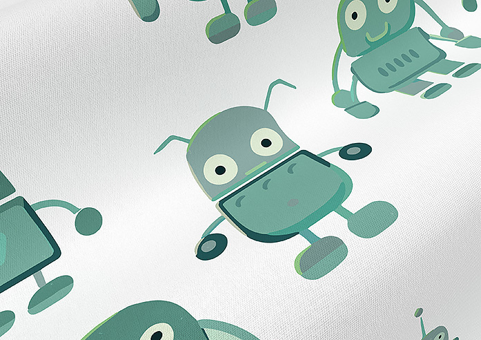 Robo Town, Emerald - Made to Measure Curtains - Image 4